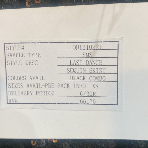 Free People NWT Black Last Dance Sequin Skirt size XS - Picture 3 of 5